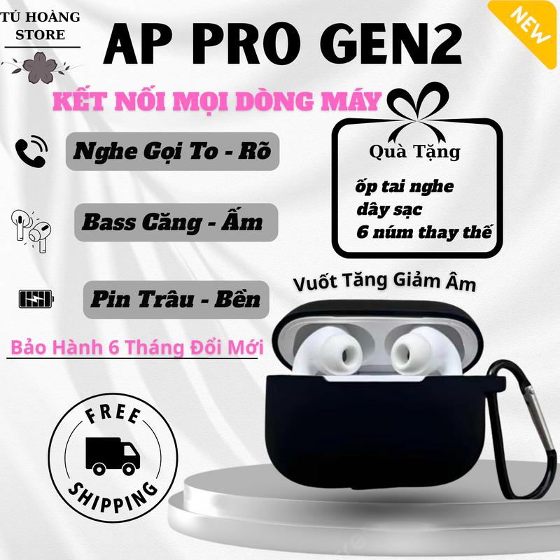 Tai Nghe Bluetool .Pro.Gen2 . Bass Căng .Pin Khỏe . Kết Nối Nhanh . Đầy Đủ Tính Năng.Chơi Game .Nghe Gọi .Bảo Hành 6 Tháng .Tặng Ốp + Dây Sạc +6 Núm silicon.tai nghe nhét tai Bluetooth