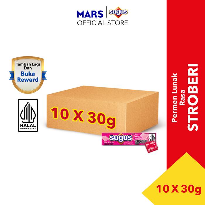 Gambar [BUY 8 GET 10] SUGUS Stick Strawberry 30g X10 - Permen Lunak - Sweet Candy dari Mars Snacking Indonesia Kab. Bekasi Tokopedia