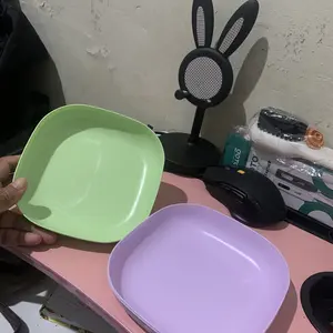 Piring Makan Plastik/Piring Buah Pastel Estetik L10 Snack/Fruit Plate/Piring Serbaguna Kitchenware
