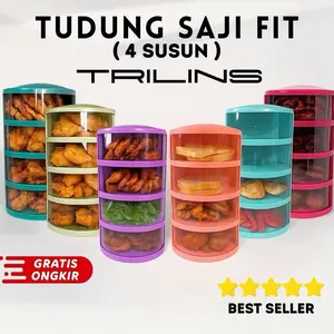 Tudung Saji Makanan 4 Susun Warna Random Desain Unik dan Menarik untuk Keperluan Makanan Anda Best Seller