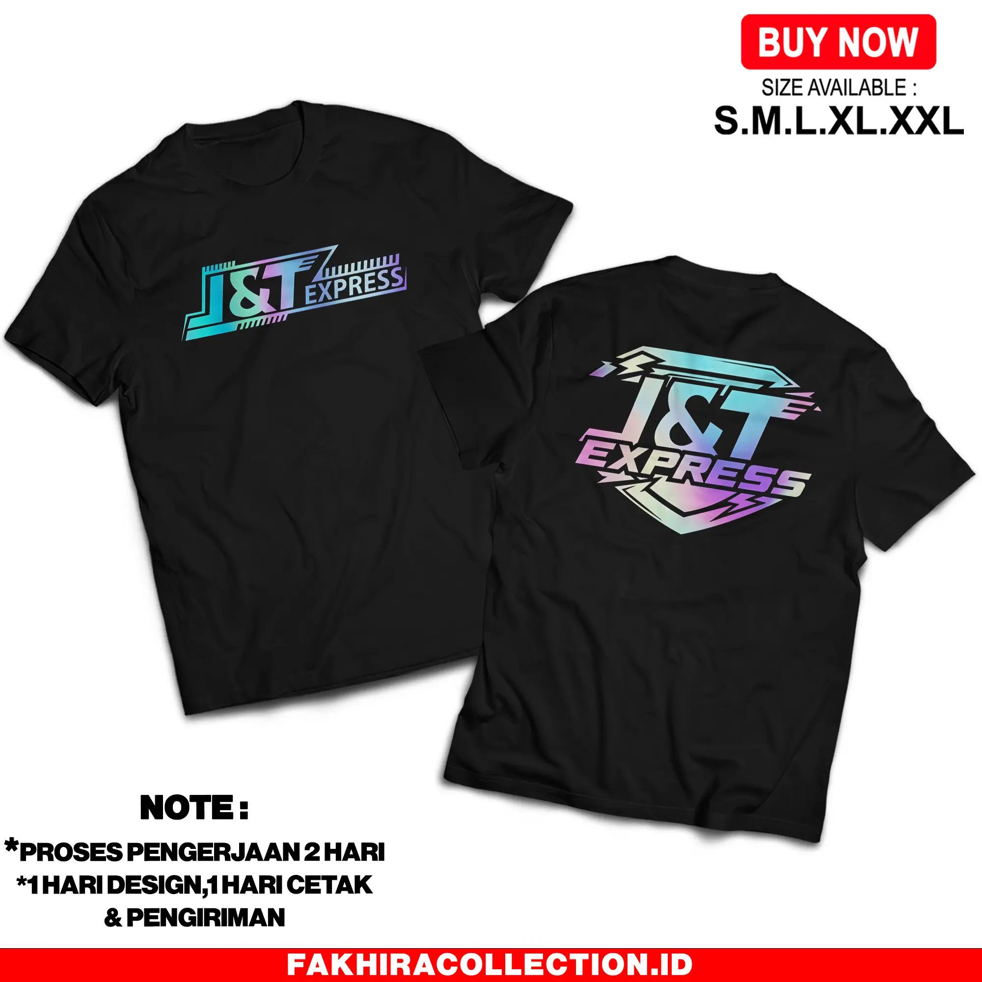 Kaos J&T Express Reflektif - Baju Kurir J&T - Nyaman dan adem Unisex