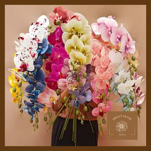 Artificial K9 Real Touch Large Orchids Bunga Anggrek Latex Artificial Flower Bunga Palsu Wedding Dekorasi Pernikahan Pelaminan