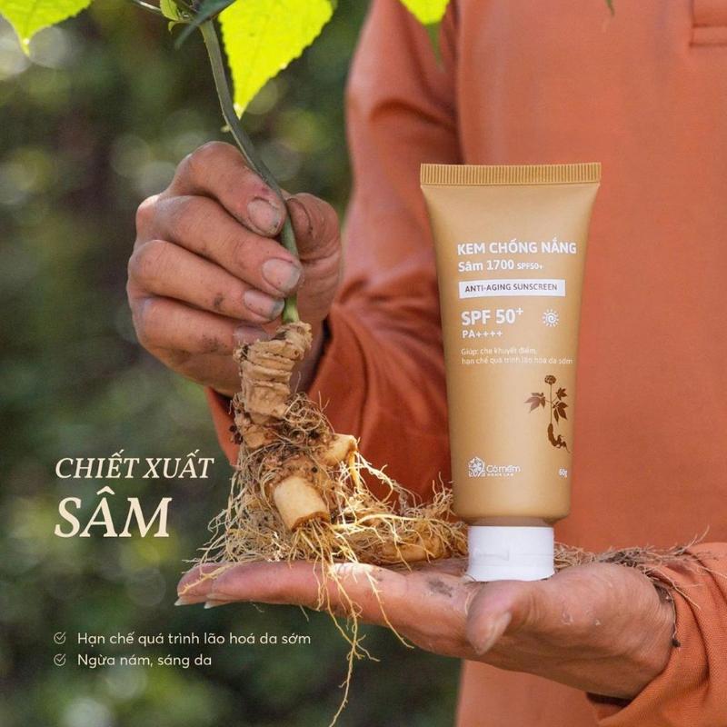 Cỏ Mềm Kem Chống Nắng Sâm 1700 SPF50 PA++++ Ngừa Lão Hoá Bảo Vệ Dưỡng Ẩm Da Cỏ…