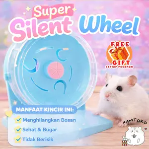 Kincir Hamster Silent Wheel Tebal | Tidak Berisik | Kuat & Mudah Dibersihkan