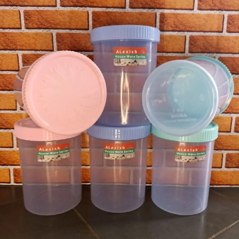 (6pcs)toples MIURA plastik toples kue lebaran toples cemilan ALexish 2kg 7