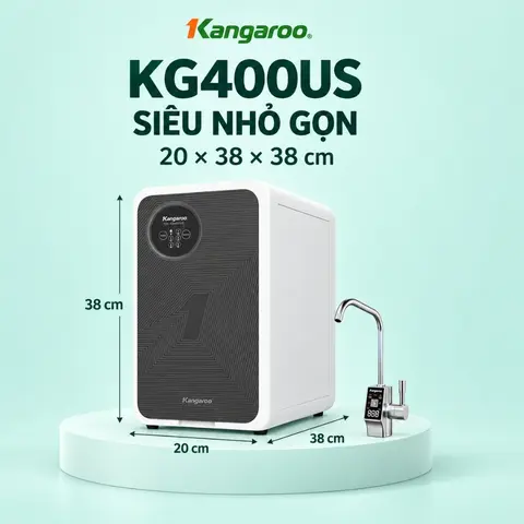 Máy Lọc Nước Kangaroo KG400US Hydrogen – 5 Lõi Đúc, 60L/H, Hiển Thị TDS, Không Bình Chứa