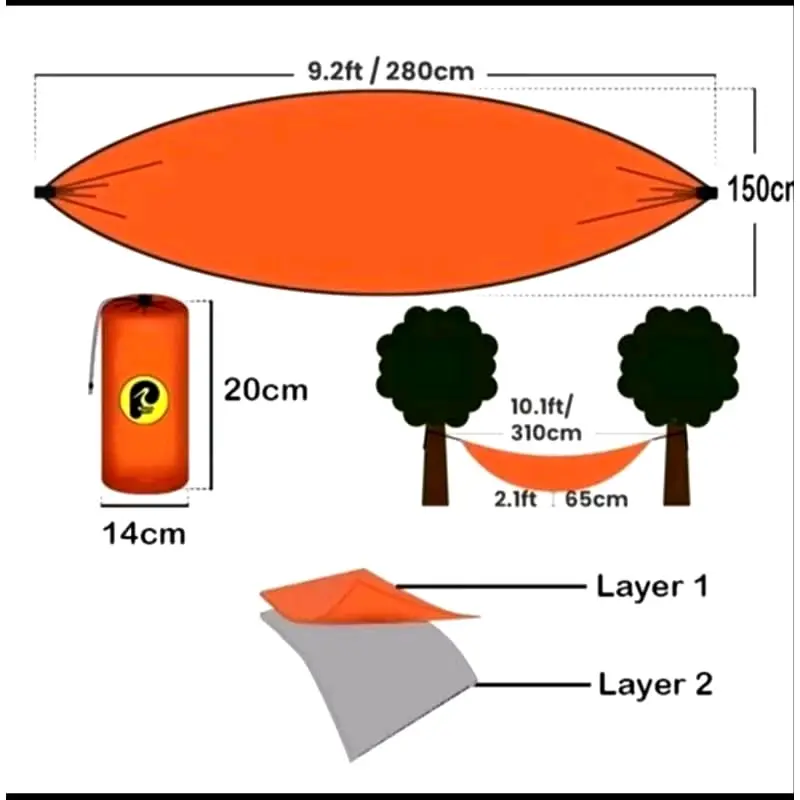 Hammock Doubel Layer Ayunan Pria Wanita ayunan Kuat 1