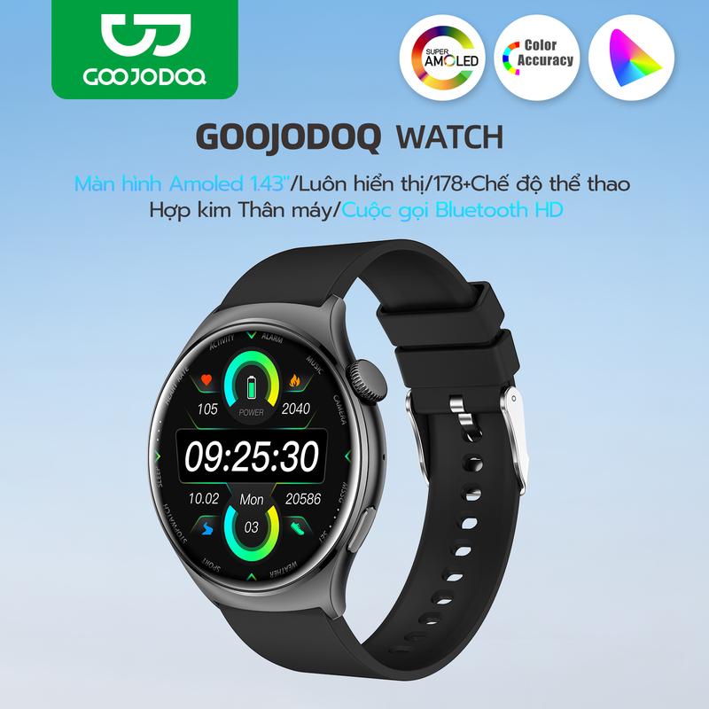 Đồng hồ thông minh, [GOJODOQ], Chạy với tốc độ, Màn hình AMOLED, Vỏ kim loại, Hình nền tùy chỉnh, Cuộc gọi Bluetooth, Theo dõi sức khỏe, Chống nước IP68, Hơn 178 chế độ thể thao, Đồng hồ Sim, Dung lượng pin 300mAh