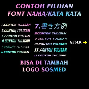 Stiker Nama Custom Hologram Siker Motor