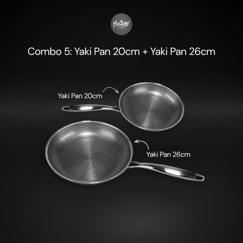 Combo 5: Bộ 2 chảo chống dính Yaki Pan 20cm + Yaki Pan 26cm