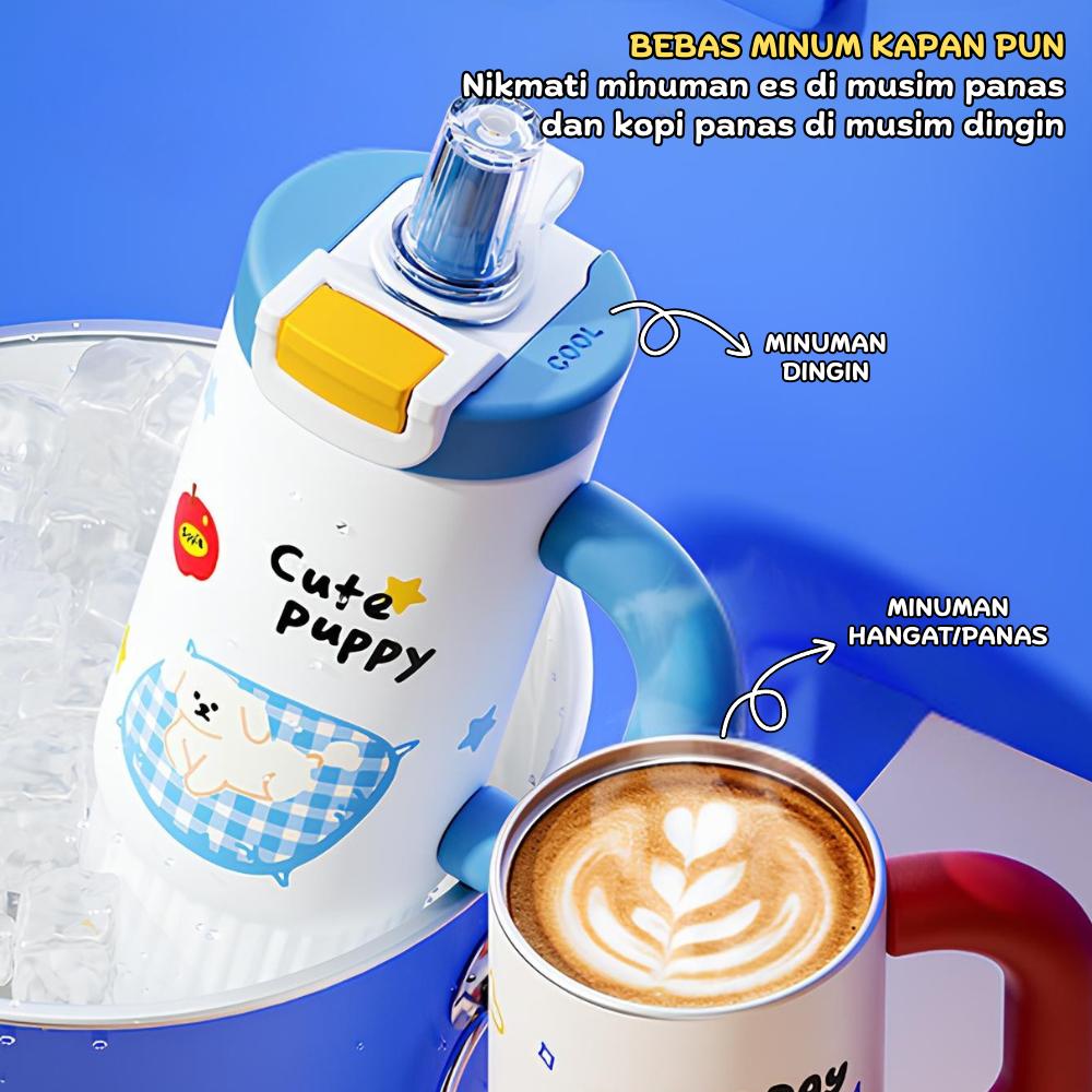 [EXCLUSIVE KREATOR] Tumbler 800ml Tahan Panas & Dingin - Material Stainless Steel 316, BPA Free, Tahan Lama botol minum olahraga tumblr untuk traveling