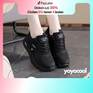 RT Black Shoes / Sepatu Casual Hitam / Sepatu Fashion / Sneakers Shoes / Sepatu Hitam / Sepatu Sekolah / Sepatu Trend