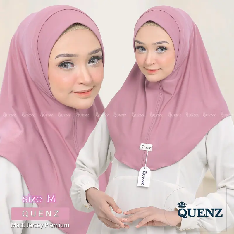 QUENZ HIJAB INSTAN LOLLY BERGO  Soft ped medina JERSEY PREMIUM SIZE M & L BY QUENZ Muslim Kerudung Jilbab Tebal sport 2025 kenan Panjang Wanita Layer Nyaman Sporty Pad Cantik 6