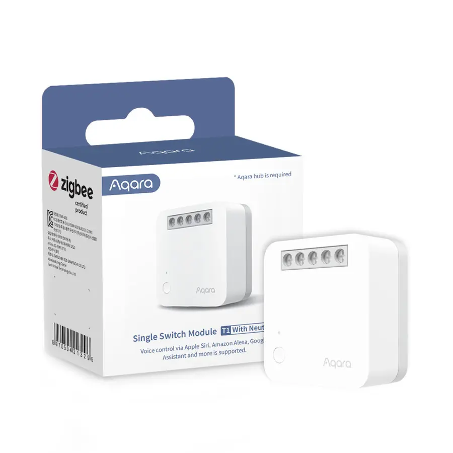 Aqara Smart Home Single Switch Module T1 (No Neutral)