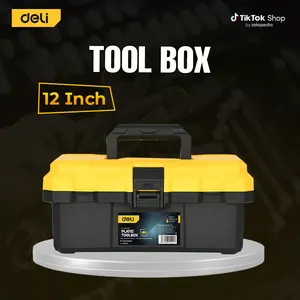 [EXCULSIVE TIKTOK] Deli Tool Box 12 Inch dan 19 Inch  / Kotak Perkakas Tingkat EDL432612