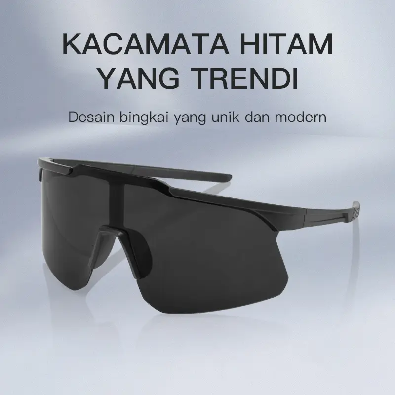 【COD】Kacamata olahraga bingkai besarbaru,kacamata bersepeda luar ruangan one-piecekacamata hitam mode pria dan wanita untukmendaki gunung sunglass