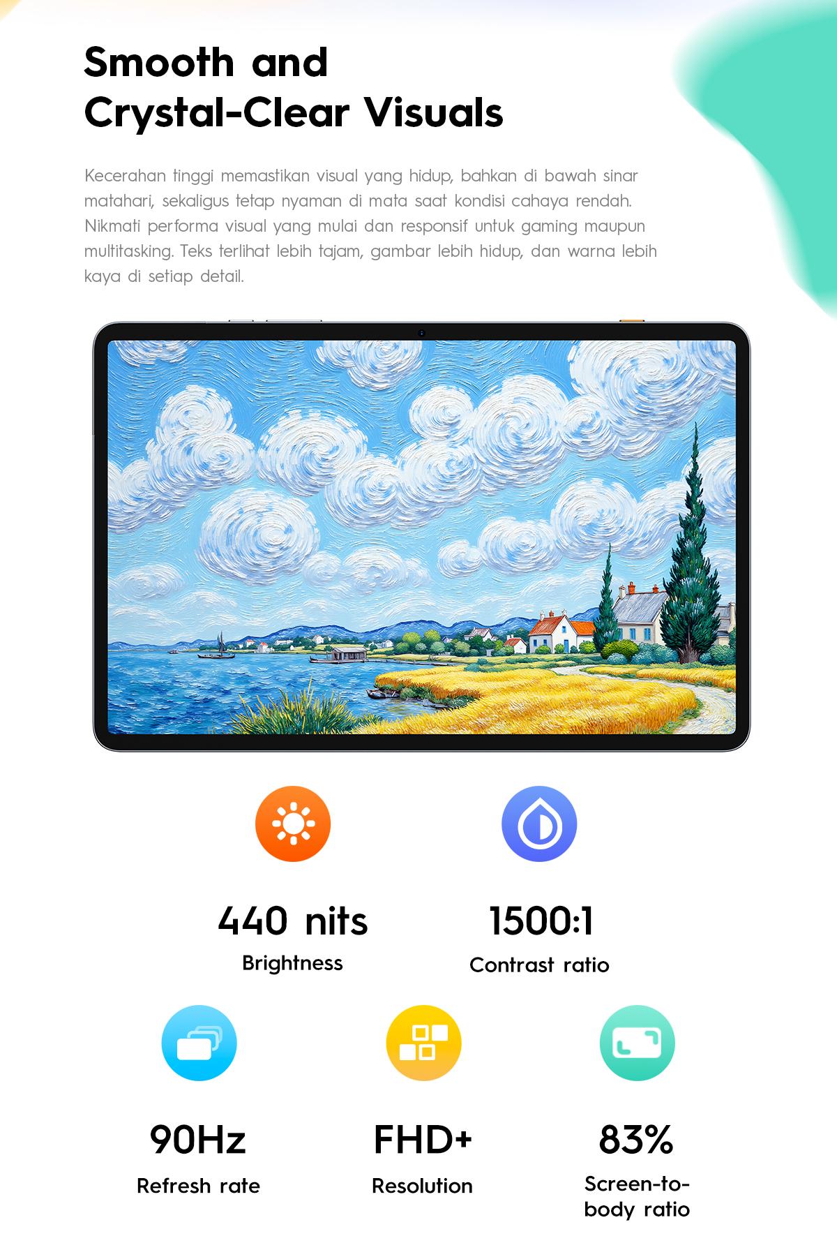 [NEW! SE SERIES] TECNO MEGAPAD SE 8+8GB*256GB, Qualcomm Snapdragon 685, 8000mAh, 11inch Eye Care FHD+, Hybrid Sim-Card,  TECNO AI, 4 speaker Dolby Atmos -megapadse