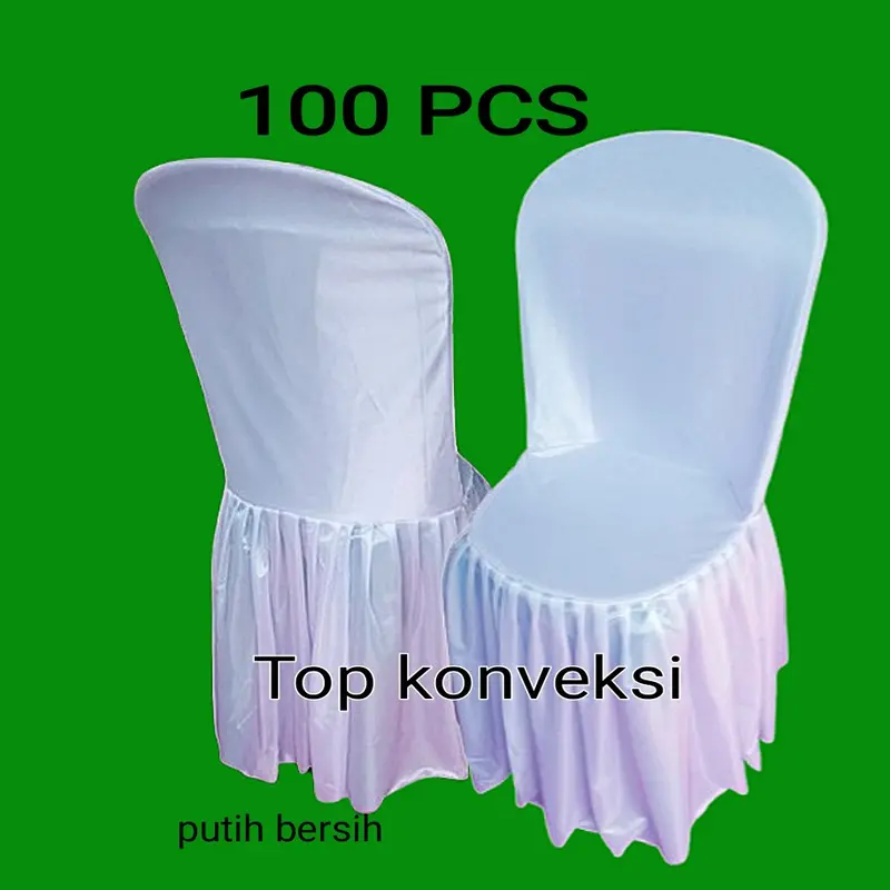 SARUNG BUNGKUS/COVER KURSI PUTIH BERSIH/COVER KURSI PESTA (ISI 100 PCS) 0