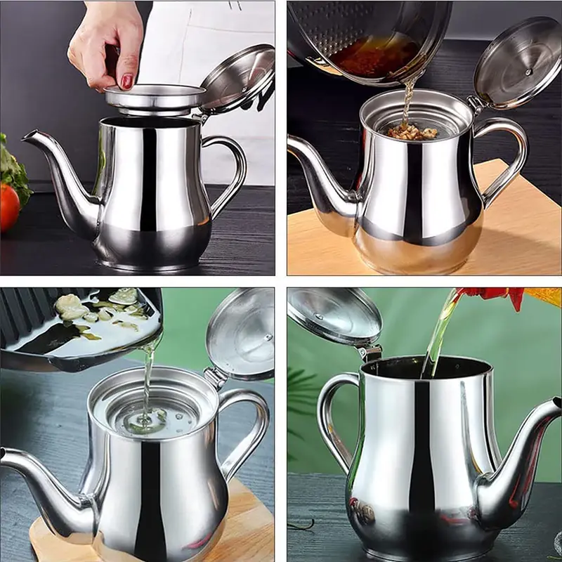 Cook Dầu Thép Không Gỉ Có Thể Đa Năng Chống Rò Rỉ Chịu Nhiệt Chai Giấm Nồi Cho Nhà Bếp Dụng Cụ Sắp Xếp Gia Đình 1