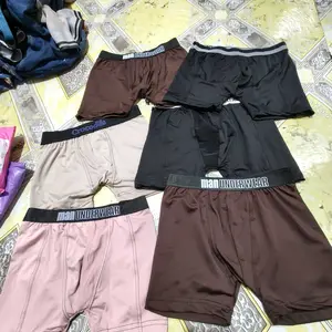 PAKET HEMAT 6 pcs Celana Dalam Boxer Pria Katun Spandek Hitam Motif Sport Karet Nyaman Lembut Ukuran M L XL XXL