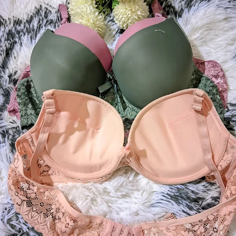 Bra Kawat Busa Tebal Cup Besar C Bh Bra Wanita Dewasa Super Montok Bra Full Cup Push Up Motif Polos Mix Renda Cantik Lembut 4