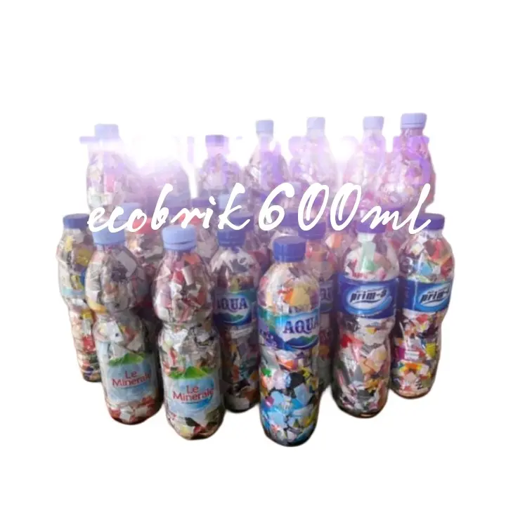 ecobrik botol Daira dan AQua 600ML berat 210gram 0
