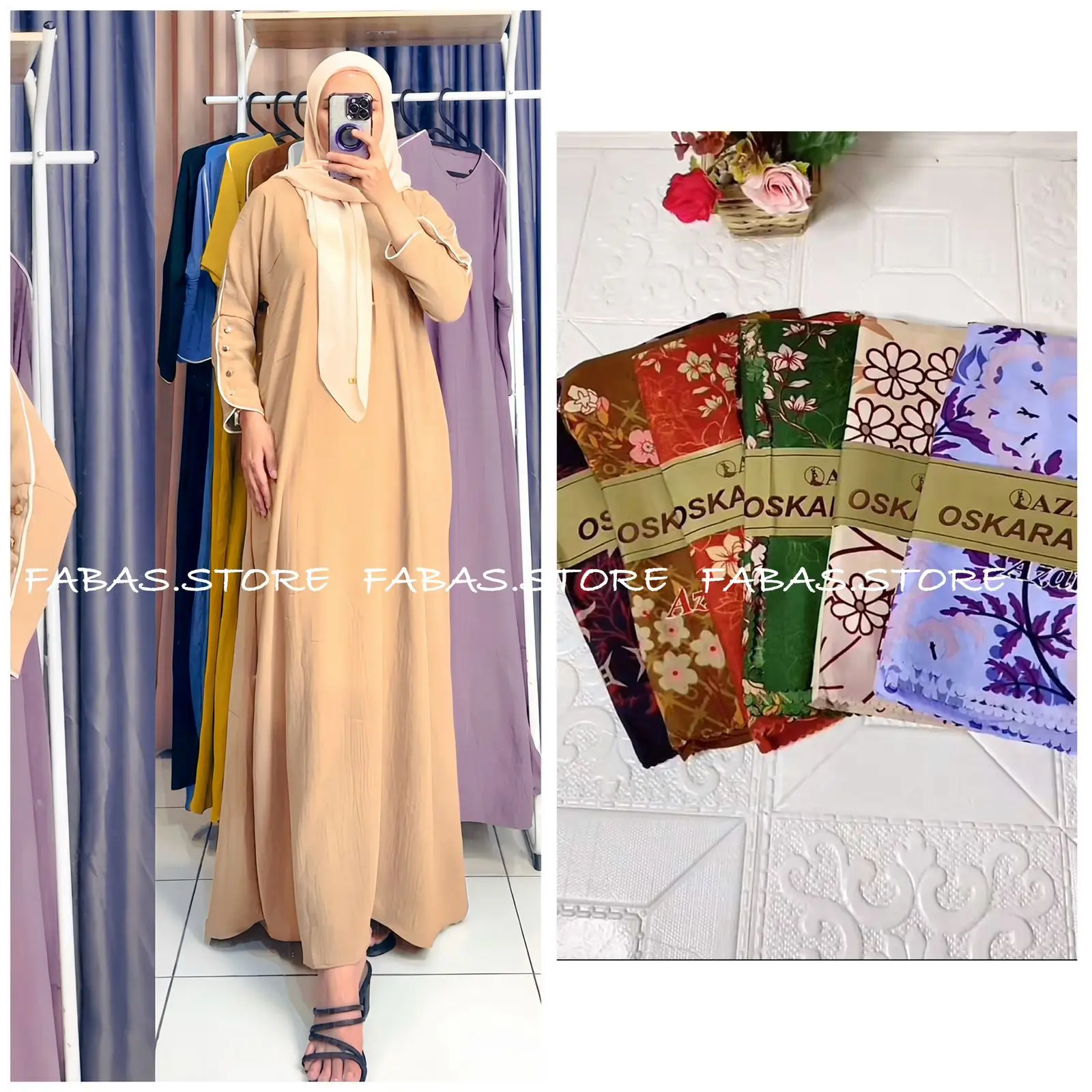FREE HIJAB VOAL || Hilya Abaya Gamis Batwing Daily Cringkle Airflow Muslim Wanita Dress Kaftan Casual Mewah Syari Lebaran Kondangan Formal Panjang Simple