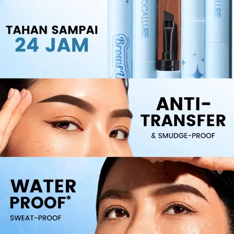 FOCALLURE 2 in 1 Eyebrow Pomade Eyebrow Cream Eyeliner Gel Waterproof Long-lasting Makeup Alis Pomade Krim FA-E23 3
