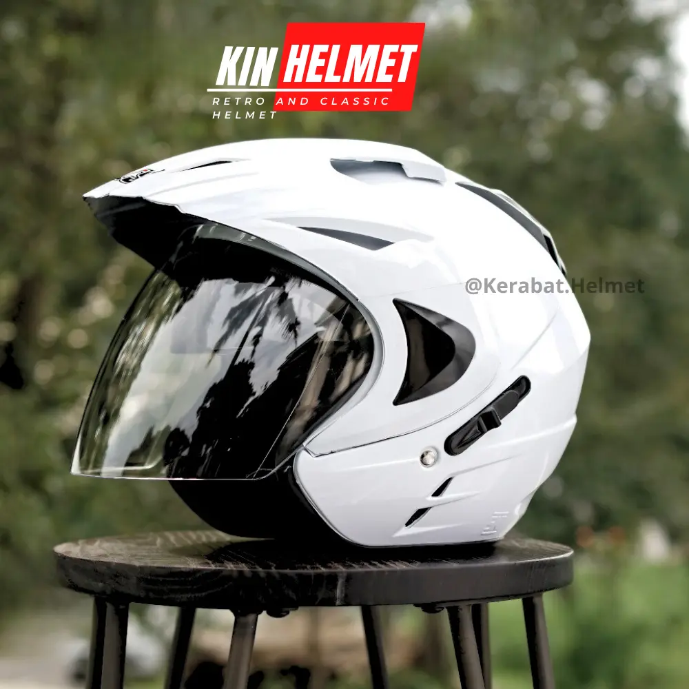 PROMO HELM PREMIUM MODEL JP8 ORIGINAL POLOS INK KACA 2 DOUBLE VISOR STANDAR MURAH BAGUS KUALITAS Packing kardus dan bubble