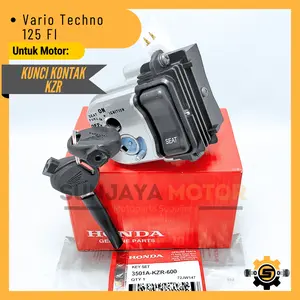 Keyset Original Honda KZR Kunci Kontak Vario Techno 125 FI Kunci Motor 1 Set Key Set Asli Konci Kontak Vario 125 Old Bohlam Anti Maling Ori AHM