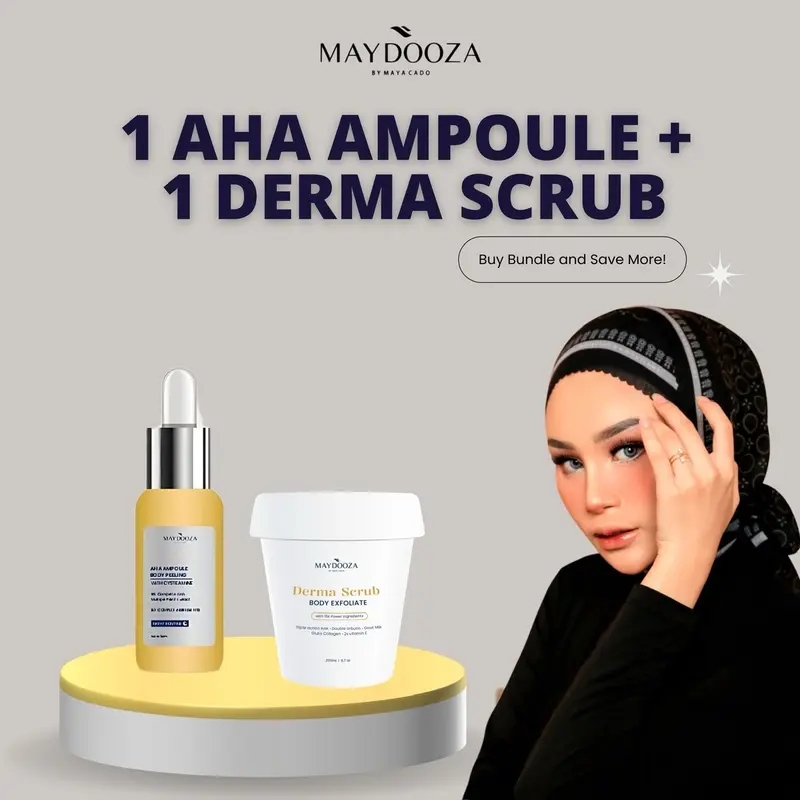 [ Dapat 1 Serum Kuning + 1 Scrub ] Maydooza AHA Ampoule Body Peeling - Serum Kuning 0