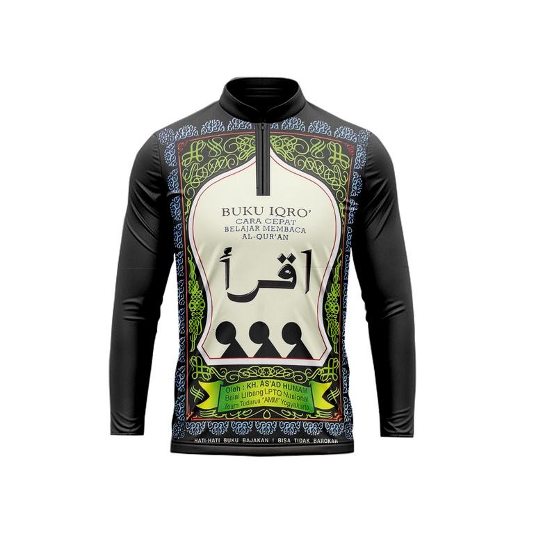 baju pria kaos unik buku iqro jersey 3D iqro bahan lembut tidak mudah kusut Fullprint bisa custom nama terbaru 4
