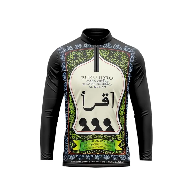 baju pria kaos unik buku iqro jersey 3D iqro bahan lembut tidak mudah kusut Fullprint bisa custom nama terbaru 3
