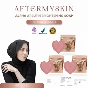 AFTERMYSKIN - 3 Pcs Alpha Arbutin Brightening Soap | Sabun Pemutih Badan Mencerahkan Kulit BPOM