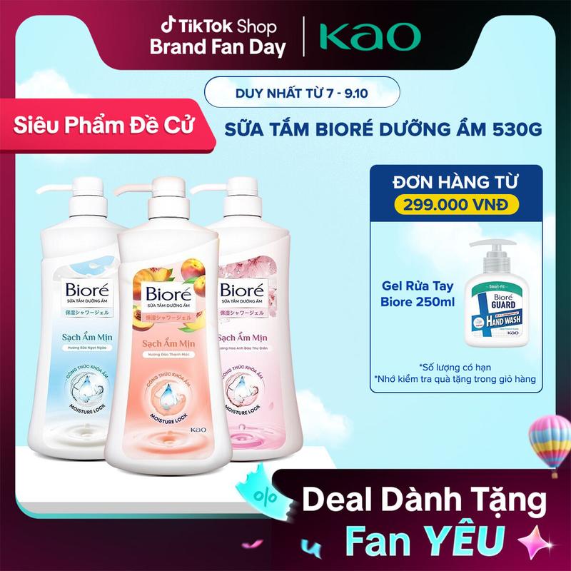 Sữa Tắm Biore Dưỡng Ẩm Đủ Hương 530g