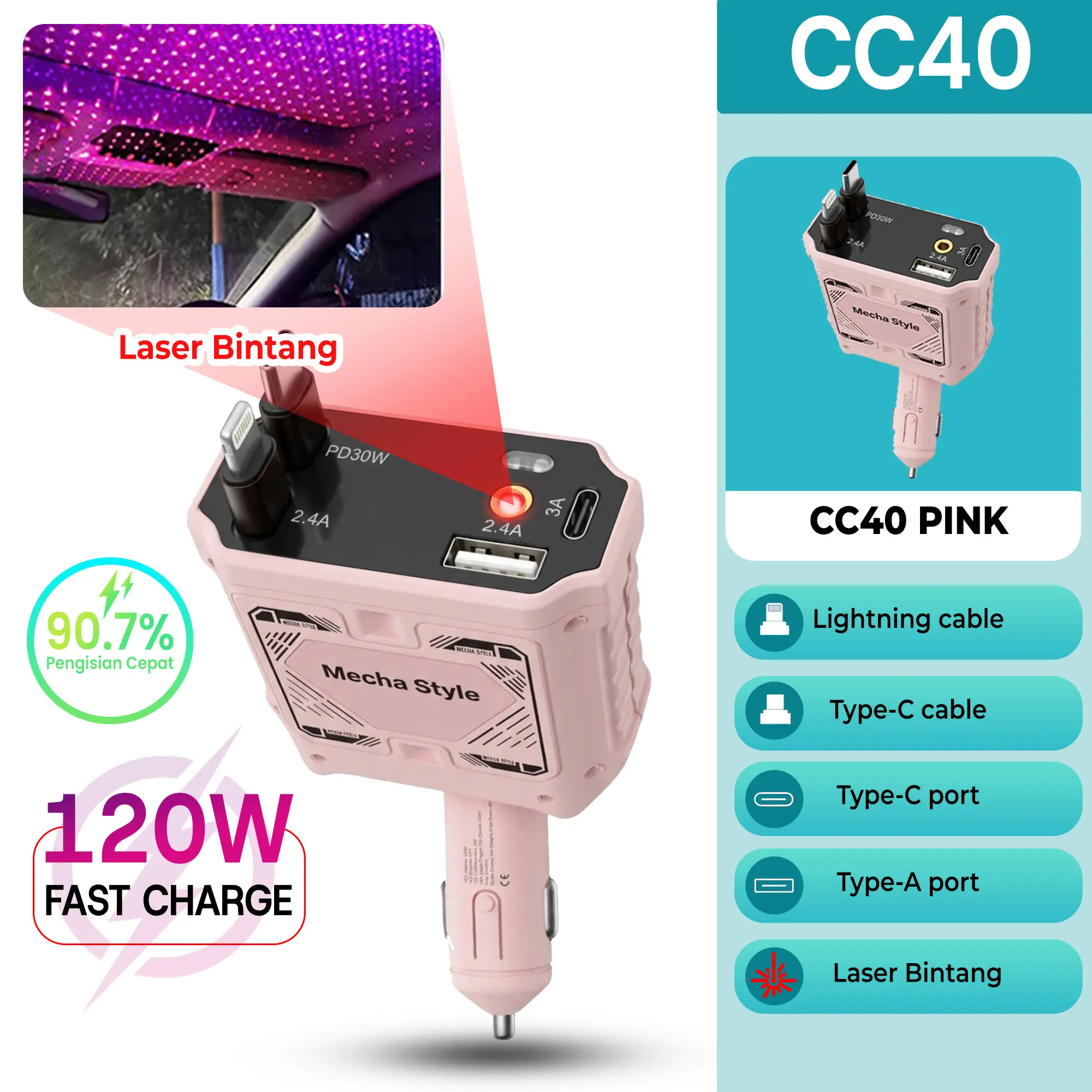 Laser Bintang CC40 - Pink