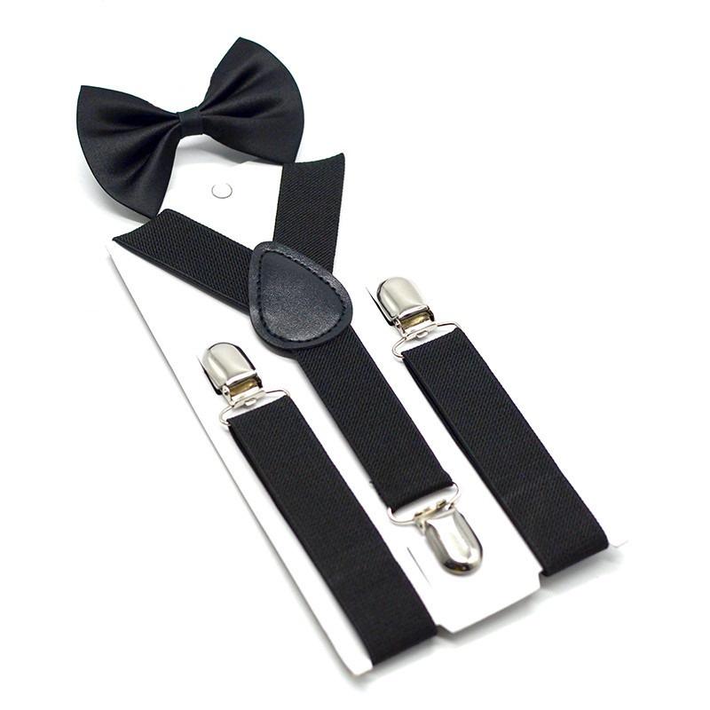 Product Introduction of 10202Children Baby Boys Girls Suspenders+bowtie Clip-on Y-Shape Braces Elastic Kids Adjustable 3 Clips 16