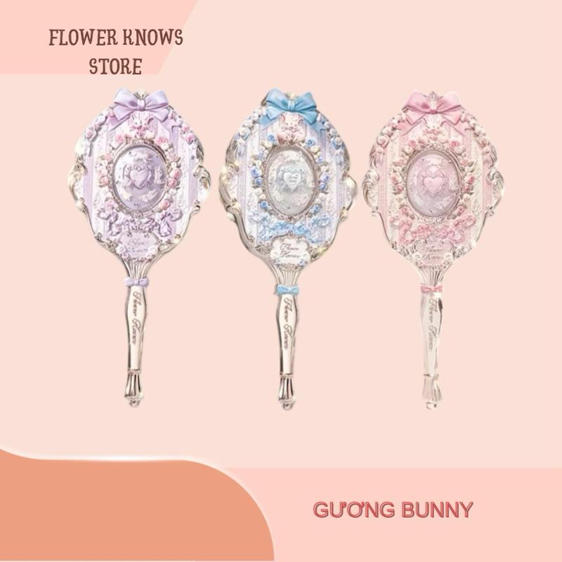 Gương cầm tay bộ sưu tập Bunny Garden Flower Knows Chính Hãng