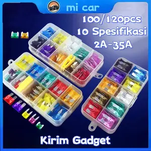 [micar] Sekring Sikring Tancap Kecil Mini Untuk Motor Mobil  5A 10A 15A 20A 25A 30A 35A Car/Universal Motor Mobil Kendaraan 100/120 PCS