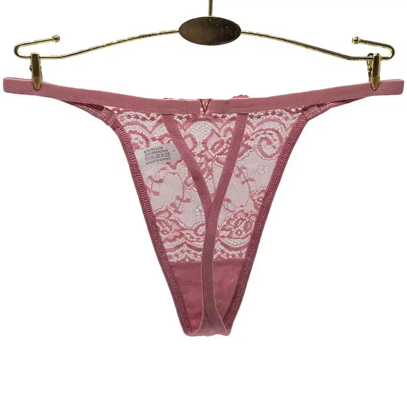 CELANA DALAM WANITA - GSTRING PREMIUM 80% NYLON TRANSPRAN  MOTIF SEGITIGA BAGIAN BELAKANG 87507 1