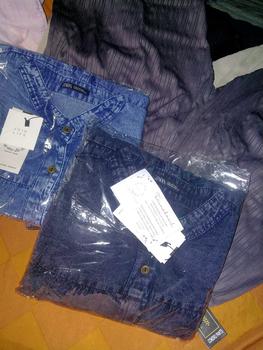 Product Review of Atasan Kemeja Jeans Babydoll Susun // Kemeja Wanita Babydoll Oversize Kekinian from ￶**a l**🇸 3
