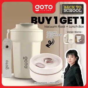 [PROMO BUY 1 GET 1] Goto x Mak San Migi Cangkir Kopi Stainless Gelas Aesthetic Tahan Panas Dingin 385ml Free Mooya Tempat Bekal Makan Food Grade #CR
