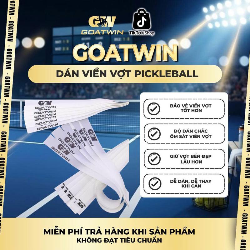 Dán Viền PPF Bảo Vệ Vợt Pickleball GOATWIN Chống Trầy Xước, Ôm Sát Viền Vợt, Dễ Dán Dễ Thay