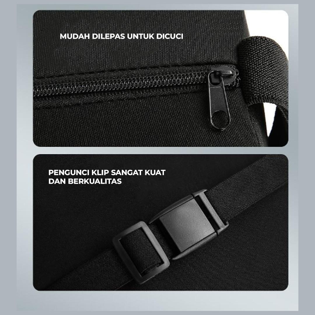 LEMBOOT Bantal Mobil Set Ergonomis Memory Foam 100% Bantal Leher & Pinggang Mobil Kenyamanan Berkendara Terbaik Cocok Semua Tipe Mobil Car Seat