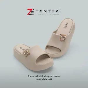 Sandal Slop Wanita Model Terbaru Variasi  Beruang Simpel Elegan