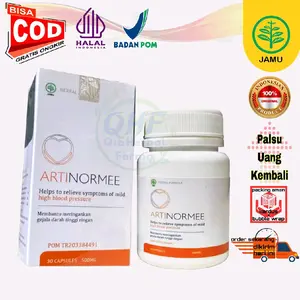 Artinorme Original Obat Herbal Alami Turunkan Darah Tinggi Menetralkan Hipertensi Halal BPOM 30 Kapsul
