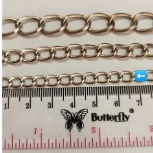 rantai besi / rantai tas besi 5x7 nikel / 10meter