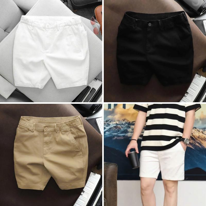 Quần SHORT NAM RELAXED KAKI co giãn thỏa mái form trên gối năng động,trẻ trung SUMMER 2023 Menswear Quần Lửng
