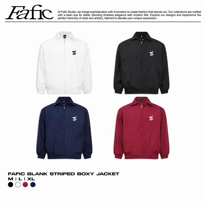  Áo khoác Jacket Boxy SỌC 2 lớp dáng ngắn FAFIC STUDIO BOMBER JACKET SỌC đơn giản mặc layer local brand nam nữ unisex varsiry 