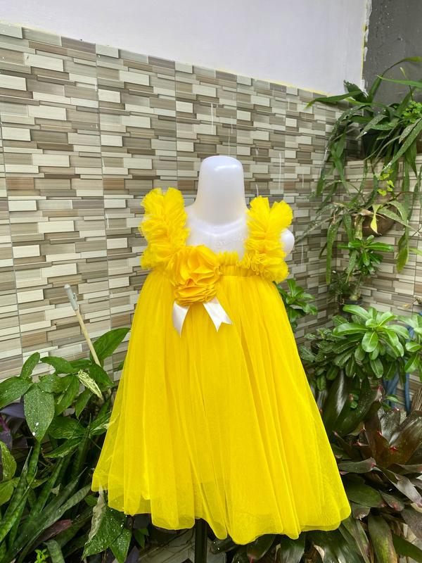 DRESS MURAH KUNING NEW GAUN PESTA BALITA PEREMPUAN BEST SELLER MURAH ...